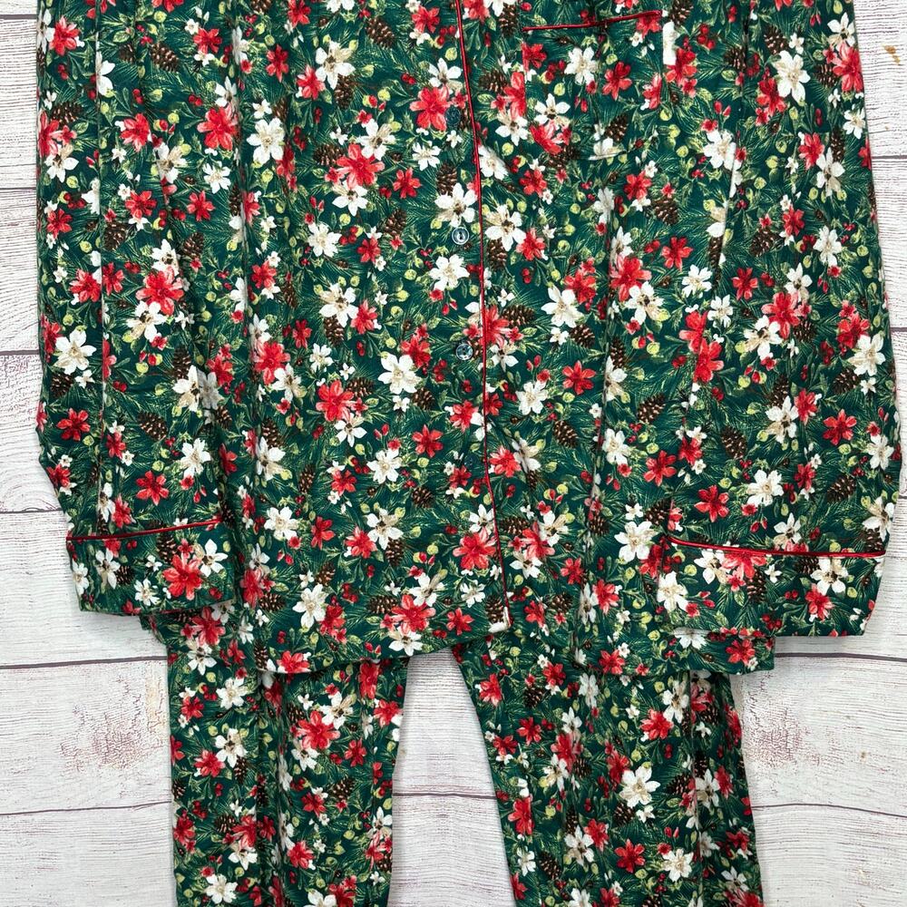 Charter Club Printed Cotton Flannel Holiday Christmas Pajama Set New Size Large - Picture 13 of 15